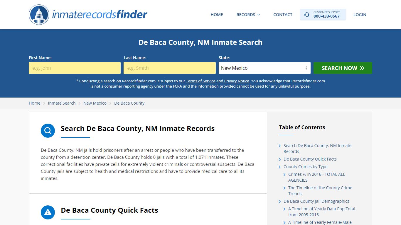 De Baca County, NM Inmate Lookup & Jail Records Online