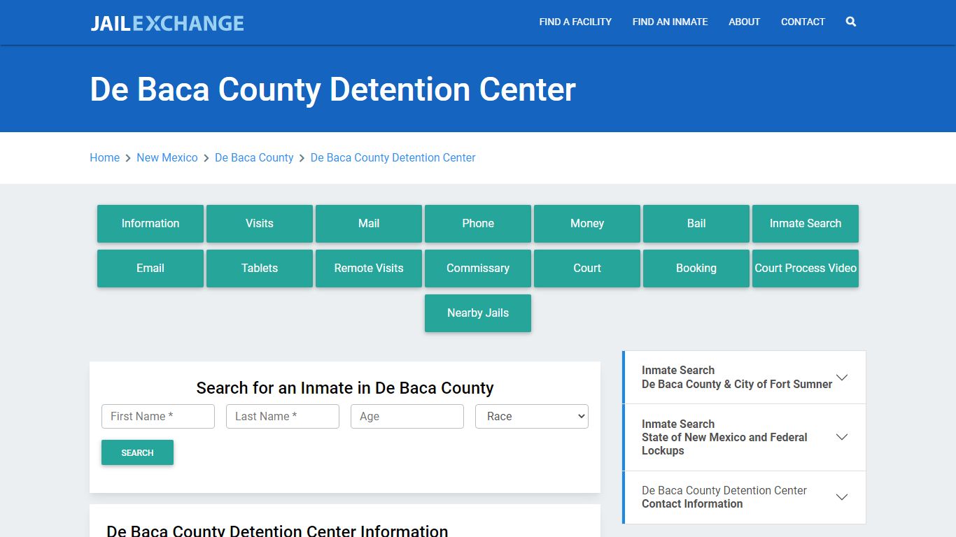 De Baca County Detention Center - Jail Exchange